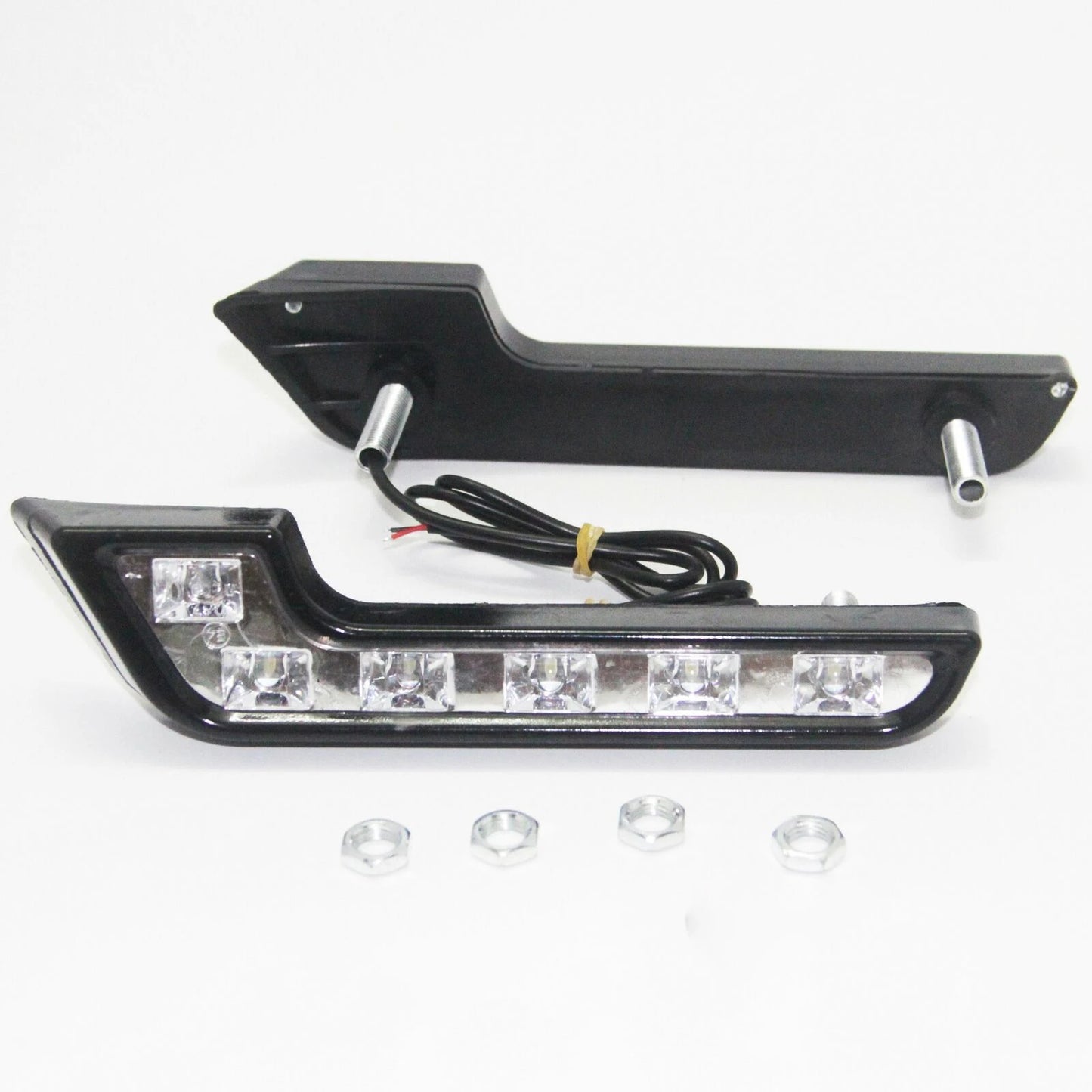 2x Bright White DC 12V 6 LED Daytime Running Light DRL Car Day Driving Fog Lamp for UTV Auto Truck