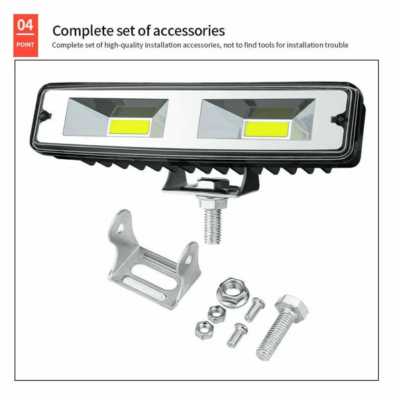 48W 6Inch LED Work Light Bar Spot FLOOD Lamp Offroad Driving Fog 4WD for Jeep Truck ATV SUV UTE