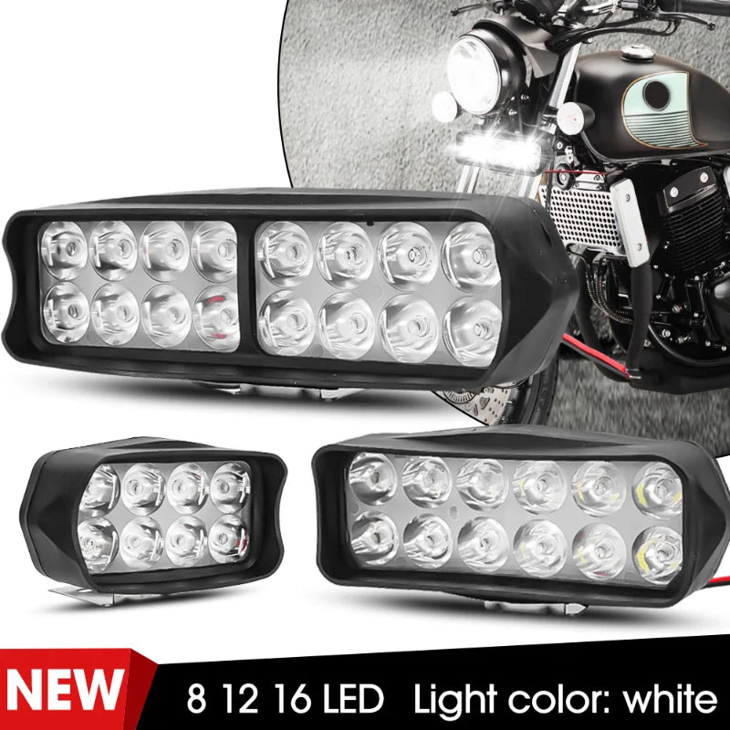 8/12/16 LED Car Work Light High Bright Spotlight Universal Offroad Motorcycles Auto Truck Driving Fog Headlights DRL Lamp 12V