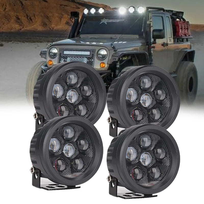 4inch 72W Car Light Assembly Fog Light Driving Light for Truck Led Work Light Bar for OffRoad Tractor SUV Boat 12V