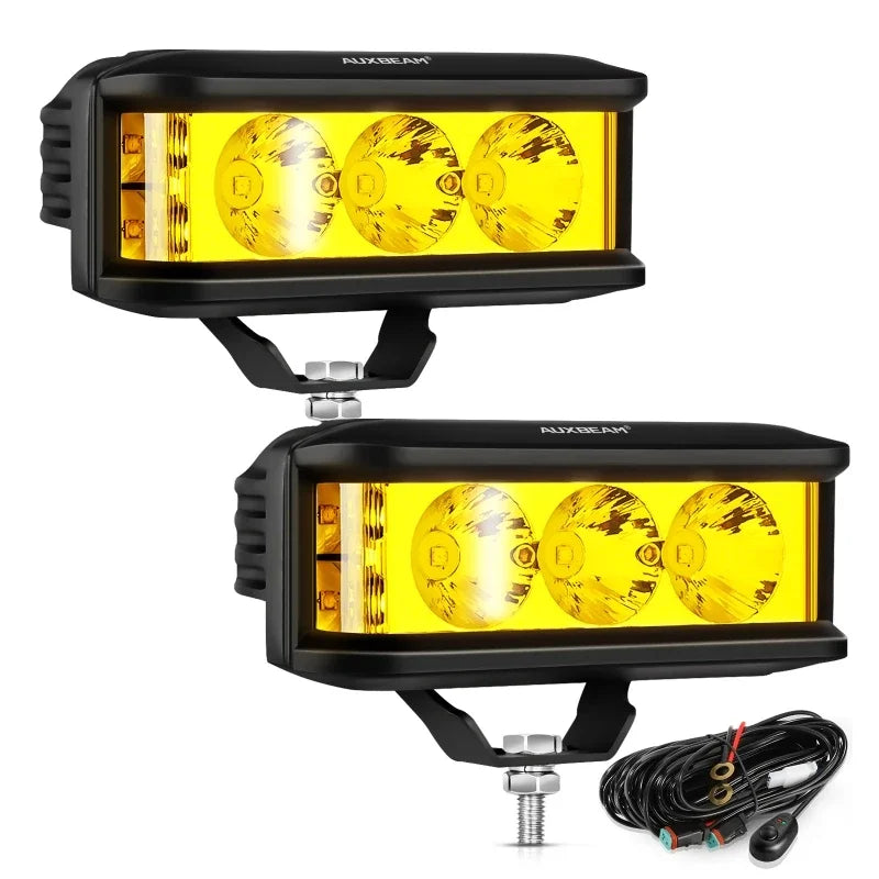 Auxbeam 5 Inch LED Light Bar 34W*2 LED Driving Lights with Harness for Truck Pickup Offroad
