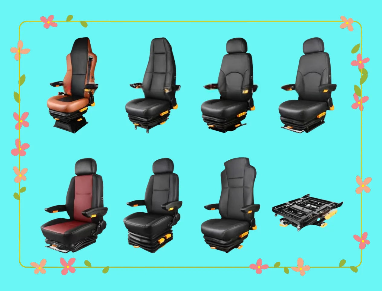 Adjustable Comfort Truck Driver Airbag Seat for Shacman F3000 M3000 X3000 H3000