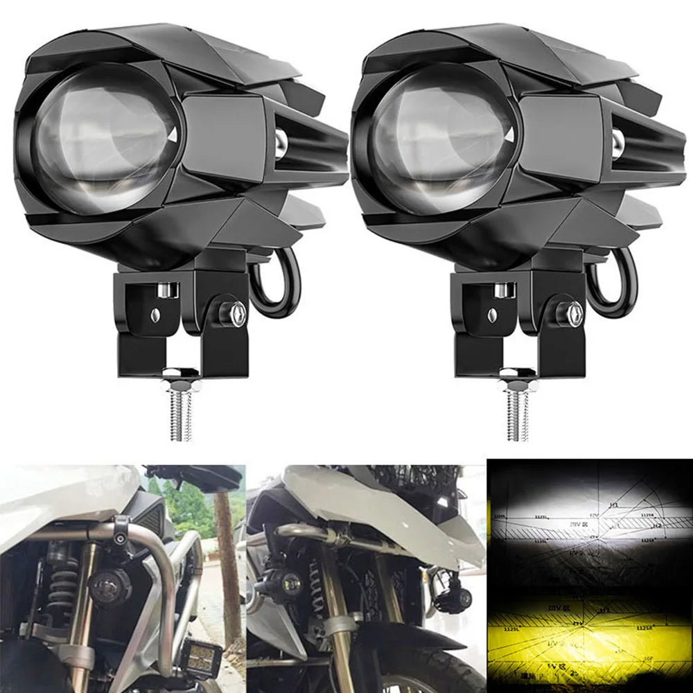 2Pcs 3Inch Motorcycle Fog Light Brighter Lamp Off Road Driving Light OffRoad for BMW ATV UTV Truck F800GS F700GS Auxiliary Light