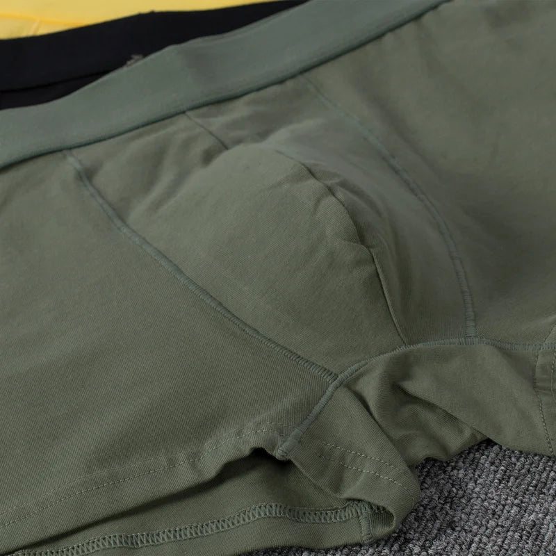 3PCS/Lots Men Cotton Underwear Seamless Boxer Shorts Cuecas Panties 3XL Breathable Boxershorts Ropa Interior Hombre Underpants