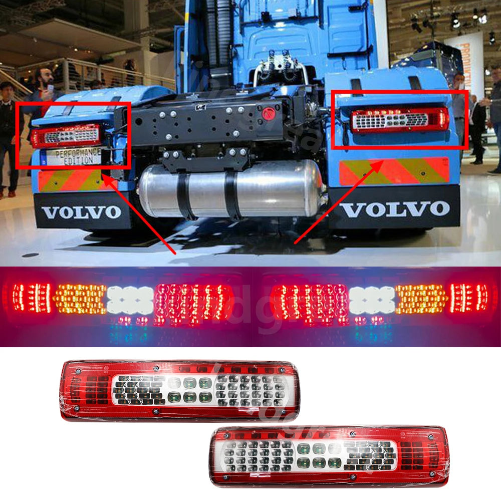 2PCS Pair 24V LED Truck Trailer Tail Lamp 82849894/84195505 82849925/84195519 For Volvo Truck FH16 FH13 FH 460 FMX 500