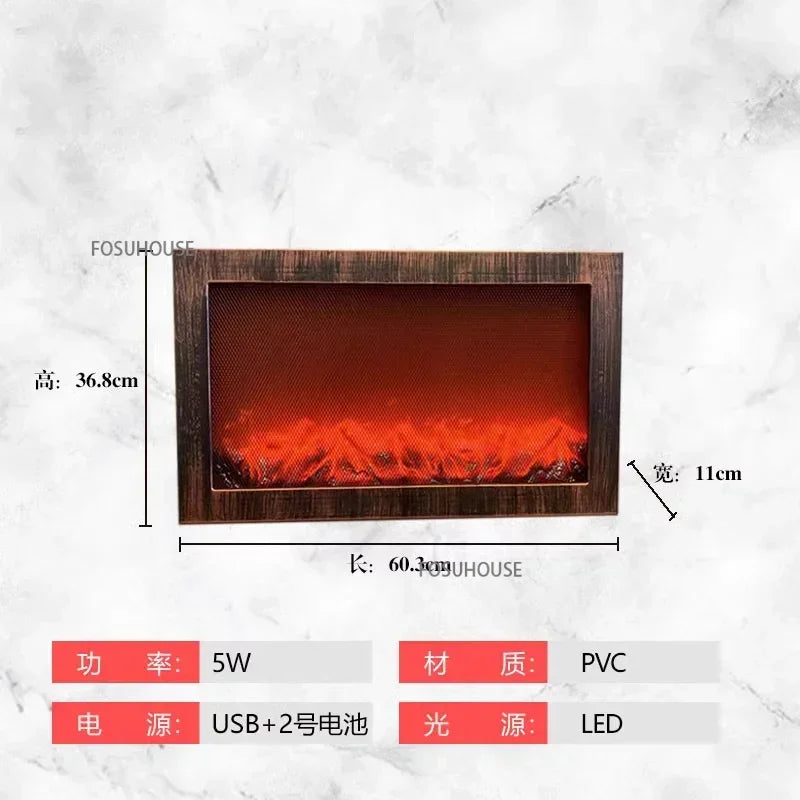 3D Simulierte Kamine Flamme Lampe Gefälschte Brennholz Kamin Europäische Dekoration Ornamente Licht Wohnzimmer TV Schrank Kamin