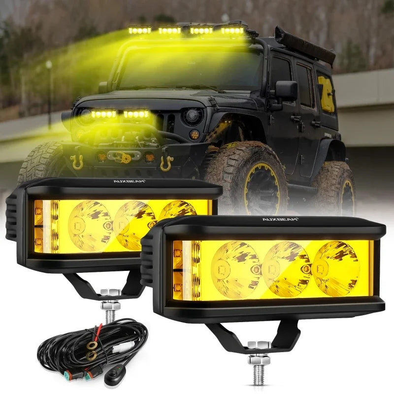 Auxbeam 5 Inch LED Light Bar 34W*2 LED Driving Lights with Harness for Truck Pickup Offroad
