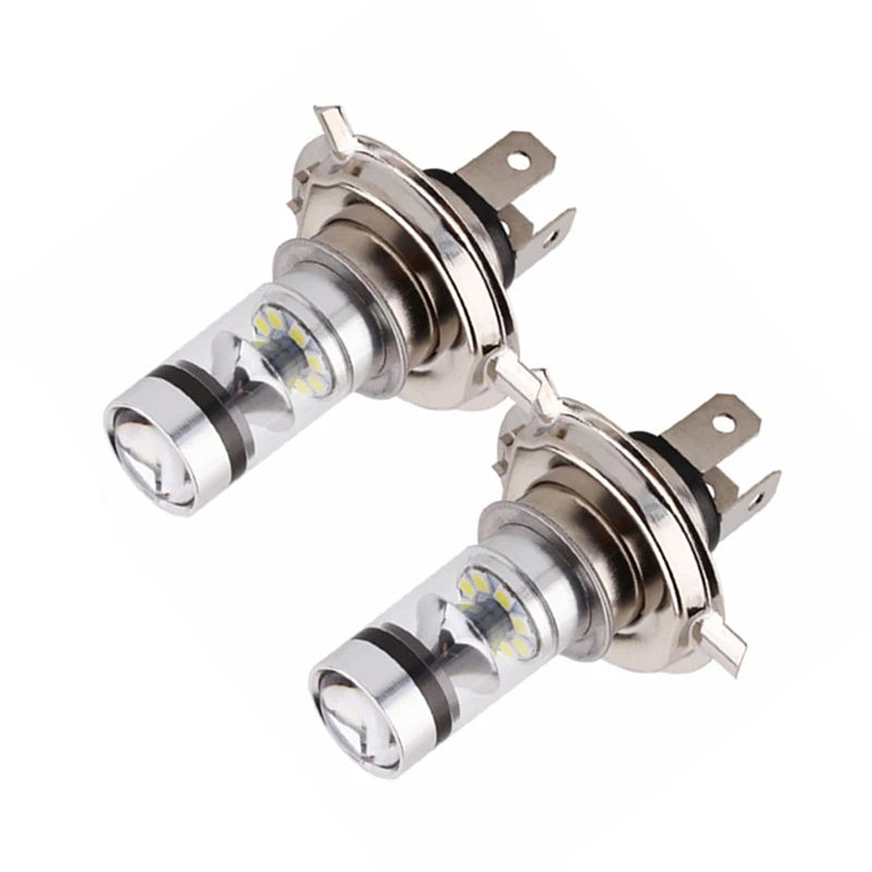 2PCS H4 LED Bulb White Car Motorcycle Headlight High Power 8000K Fog Light Driving Bulb 1800LM Headlight Bulb for Car Truck