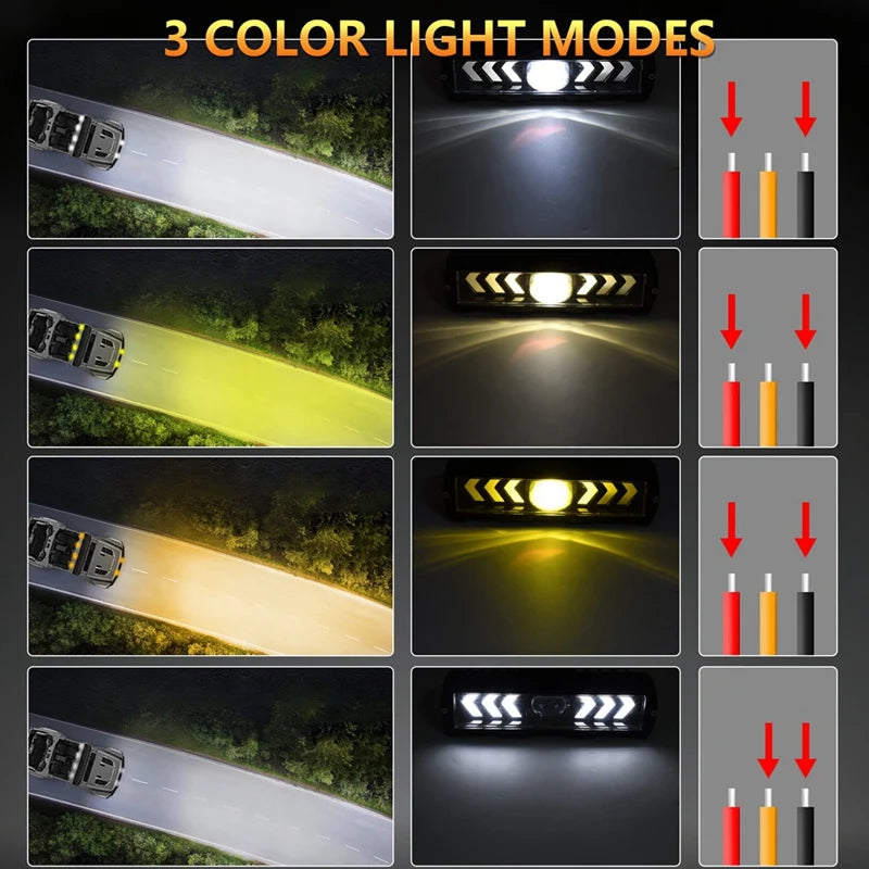 6 Inch LED Light Bar Offroad Driving Running Working Light Fog Lamps Spotlights For Truck ATV SUV UTV Motorcycle