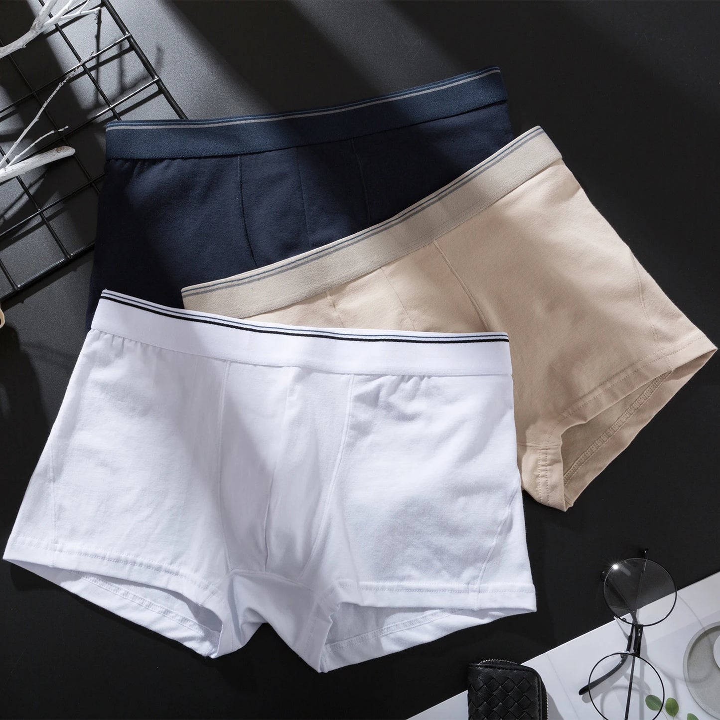 3PCS/Lots Men Cotton Underwear Seamless Boxer Shorts Cuecas Panties 3XL Breathable Boxershorts Ropa Interior Hombre Underpants