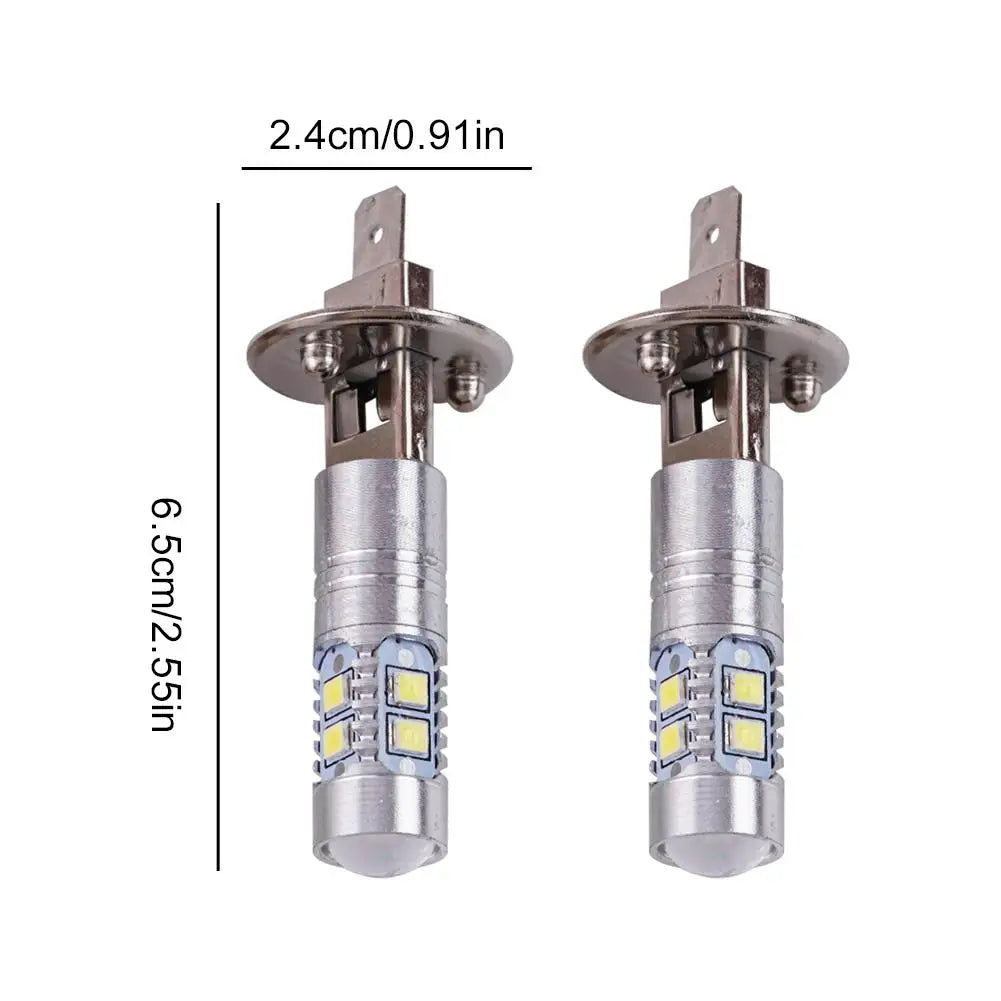 2pcs Super Bright H1 LED Headlight Kit High Low Beam Fog Driving Bulbs 6500K Truck Fog Auto Light SUV Headlamp