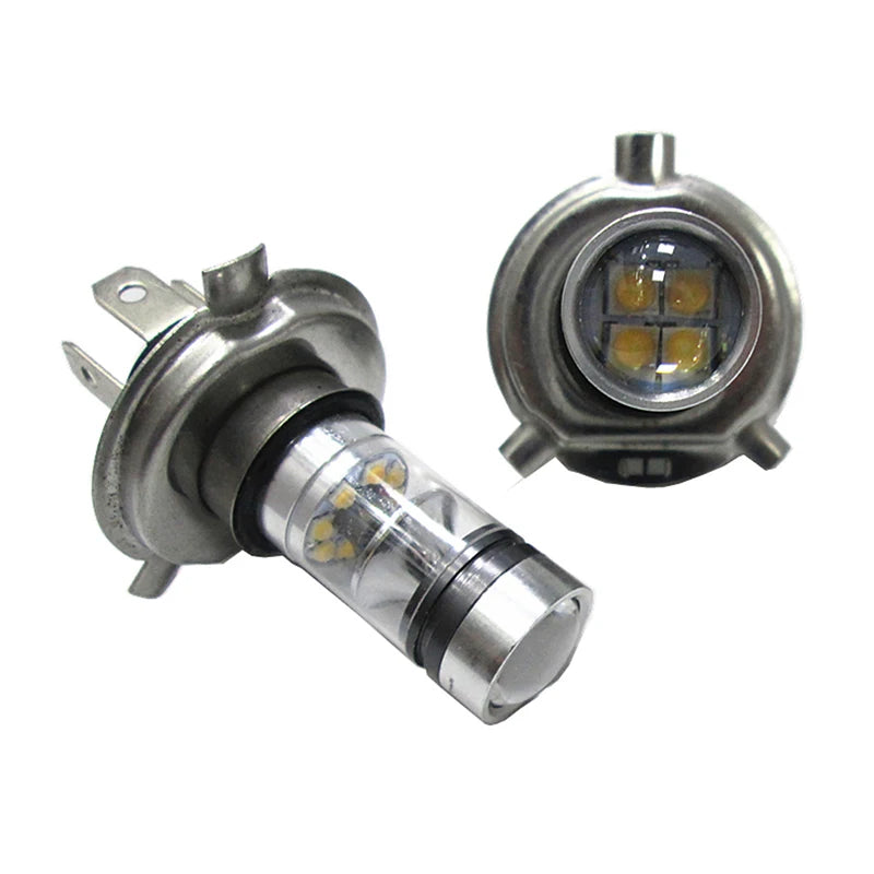 2PCS H4 LED Bulb White Car Motorcycle Headlight High Power 8000K Fog Light Driving Bulb 1800LM Headlight Bulb for Car Truck