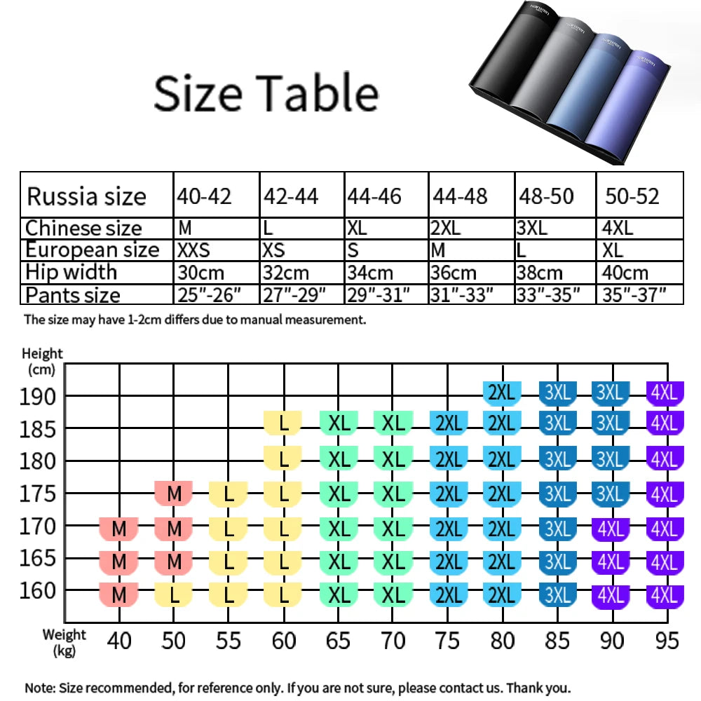 4pcs/Lot Ice Silk Men's Panties Male Underpants Underwear Man Boxer Boxershorts Calzoncillos Hombre Ropa Interior Hombre