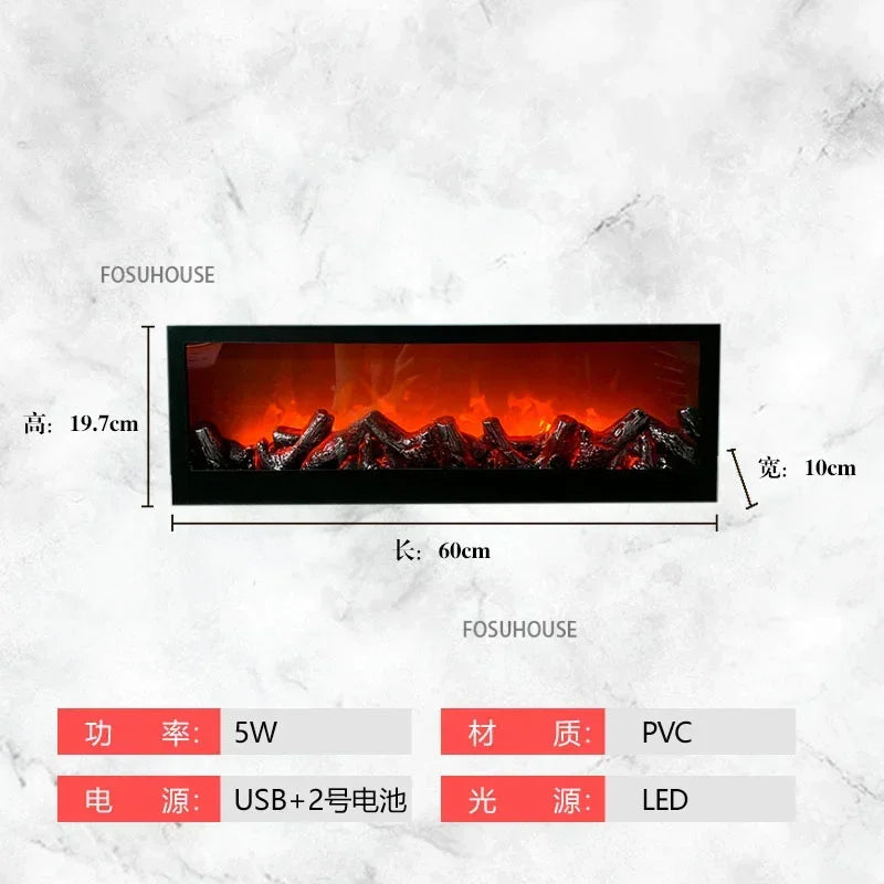 3D Simulierte Kamine Flamme Lampe Gefälschte Brennholz Kamin Europäische Dekoration Ornamente Licht Wohnzimmer TV Schrank Kamin