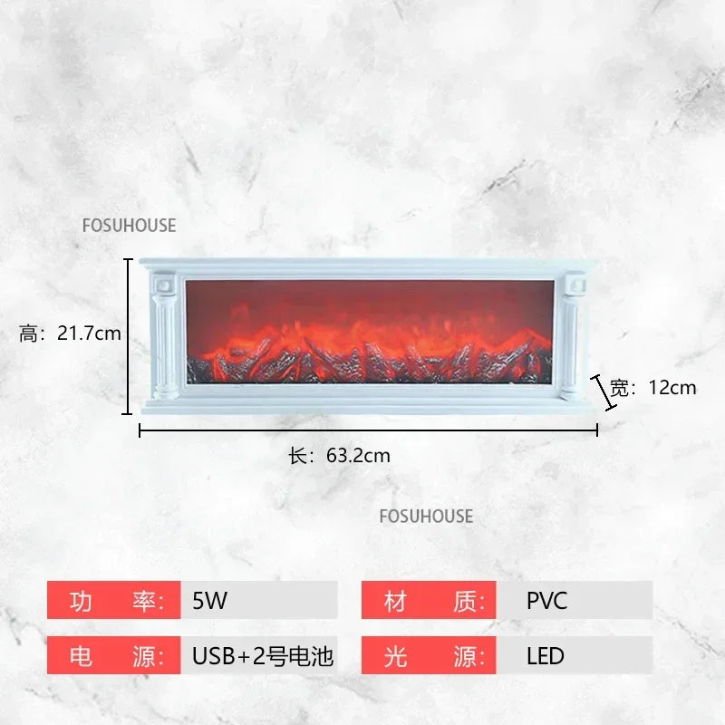 3D Simulierte Kamine Flamme Lampe Gefälschte Brennholz Kamin Europäische Dekoration Ornamente Licht Wohnzimmer TV Schrank Kamin