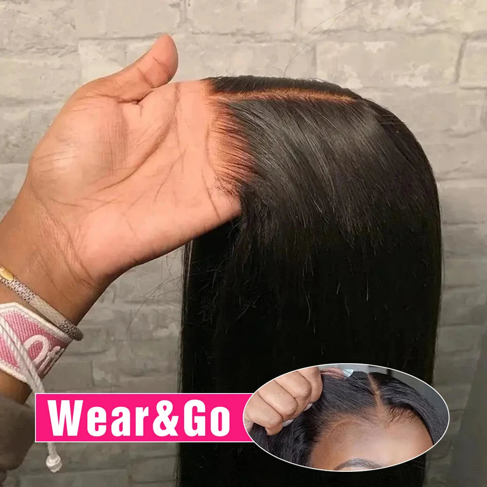 30 36inch Straight Glueless Wigs 100% Human Hair Ready To Wear And Go Preplucked 13x6 Hd Lace Wig For Women On Clearance Sale