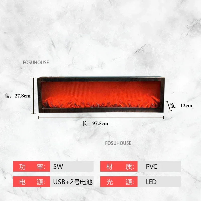 3D Simulierte Kamine Flamme Lampe Gefälschte Brennholz Kamin Europäische Dekoration Ornamente Licht Wohnzimmer TV Schrank Kamin