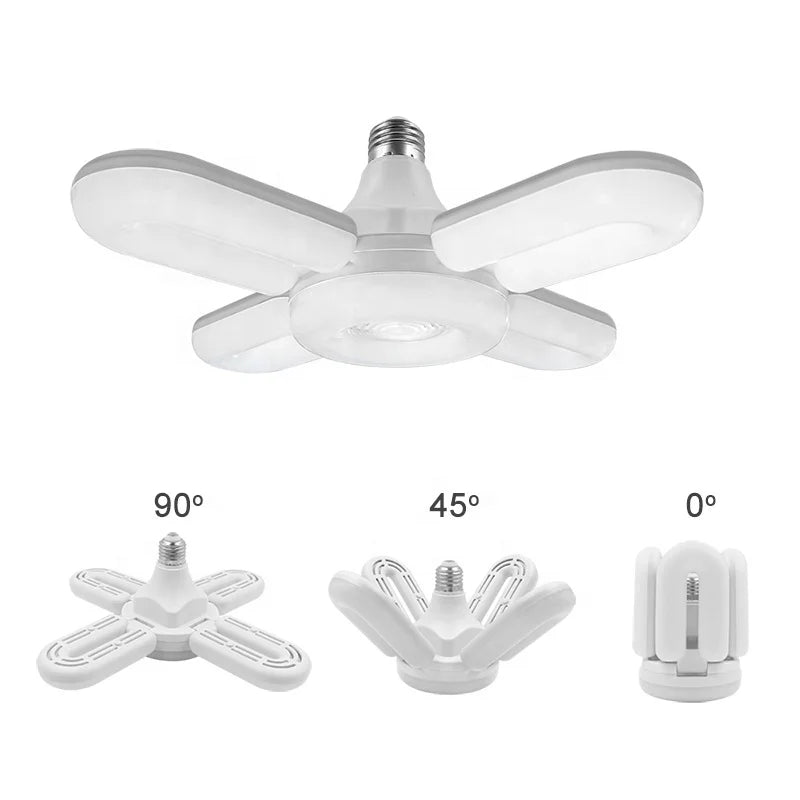 45W U-shape four leaf folding music lamp E27 Dimmable Wireless Music Playing Light Bulb LED RGB Deformable Ceiling speaker Light