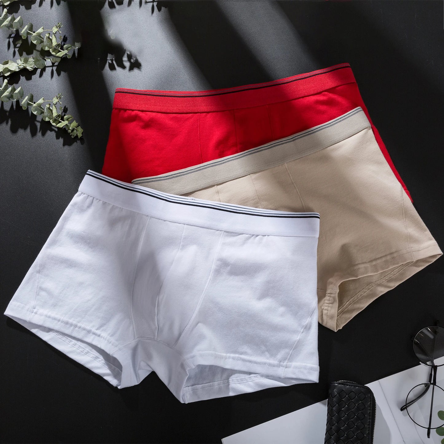 3PCS/Lots Men Cotton Underwear Seamless Boxer Shorts Cuecas Panties 3XL Breathable Boxershorts Ropa Interior Hombre Underpants