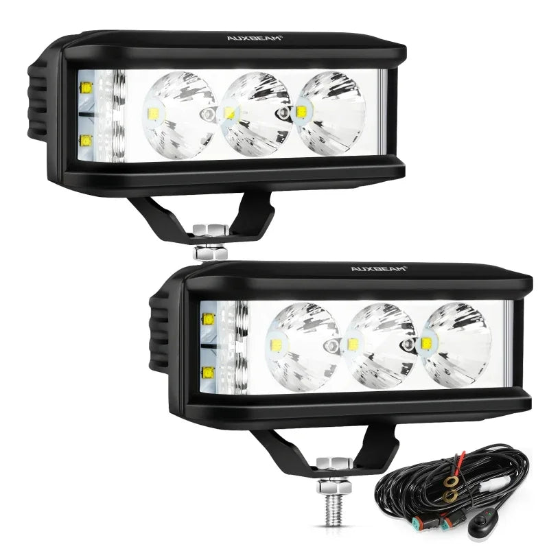 Auxbeam 5 Inch LED Light Bar 34W*2 LED Driving Lights with Harness for Truck Pickup Offroad