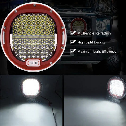 4X4 4WD Spot LED Roof Work Light for Ford Jeep Hummer Defender Volvo Lorry 7Inch IP68 Offroad SUV Pickup Truck black