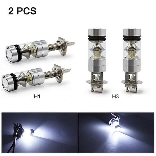 2PCS H4 LED Bulb White Car Motorcycle Headlight High Power 8000K Fog Light Driving Bulb 1800LM Headlight Bulb for Car Truck