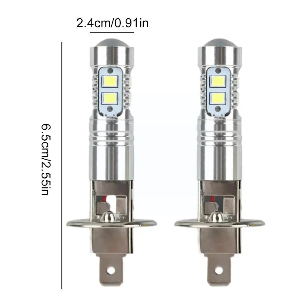 2pcs H1 Led Headlamp Bulb 6000k 100w High Low Beam Bulbs Truck Auto Light Fog Suv Driving White Headlamp Car M5n4