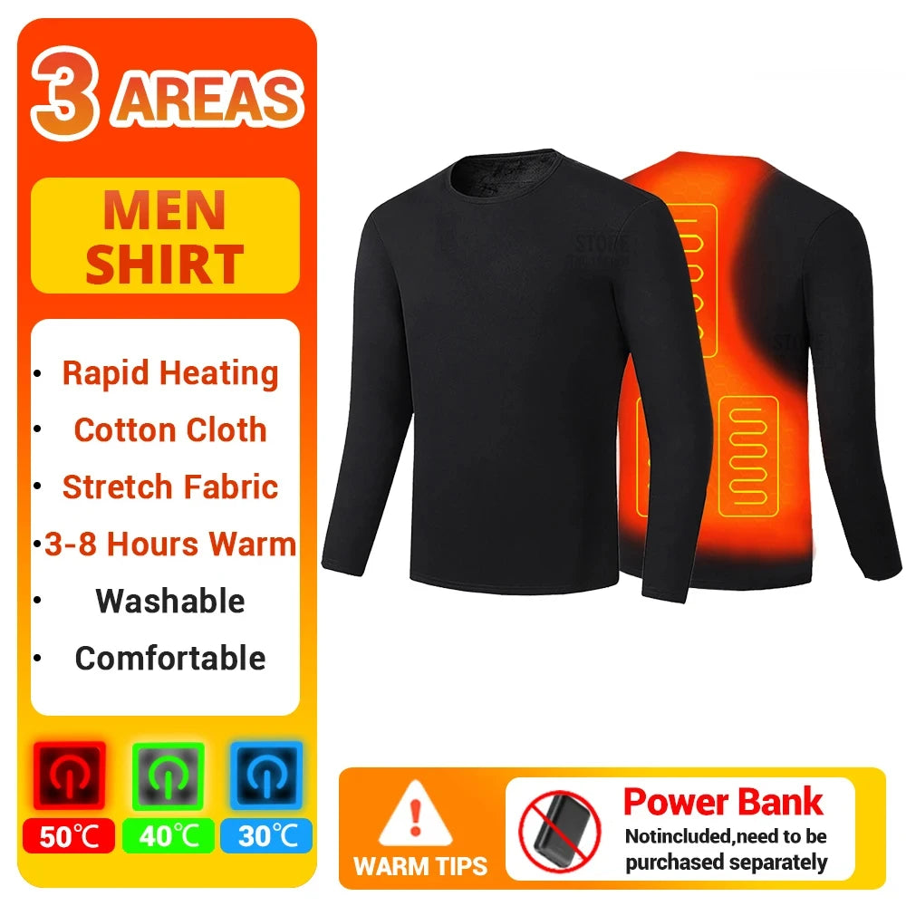 28 Area Winter Thermal Heated Jacket Women Vest Heated Underwear USB Electric Heating Clothing Men's Ski Suit Outdoor Warm Pants