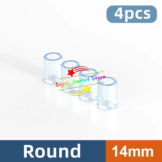 16/18/25/30mm Chair Leg Caps Rubber Feet Protector Pads Non-slip Transparent Table Covers Furniture Leveling Feet Decor