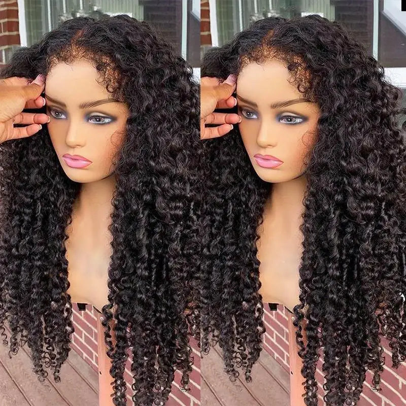250 Density Afro Kinky Curly Wig 13x6 Hd Frontal 100% Human Hair 4c Edges 13x4 Deep Wave Lace Front Cheap Wigs For Women on sale