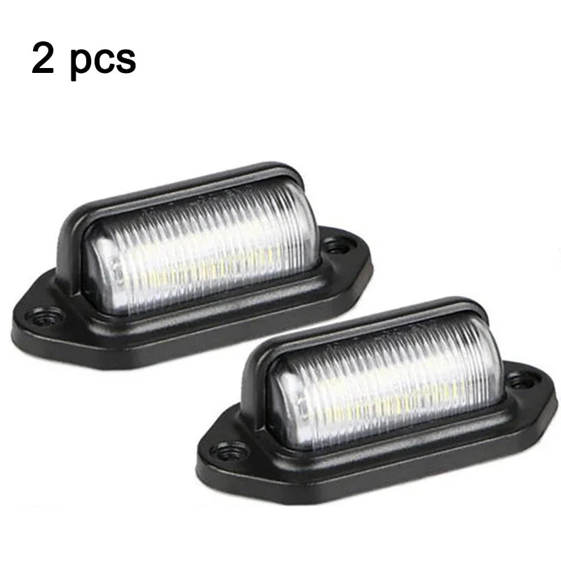 1/2Pcs Car License Plate Lights 6 LED Universal Car Truck Bus Motorcycle Truck License Plate Light Safety Driving Lamp Light 12V