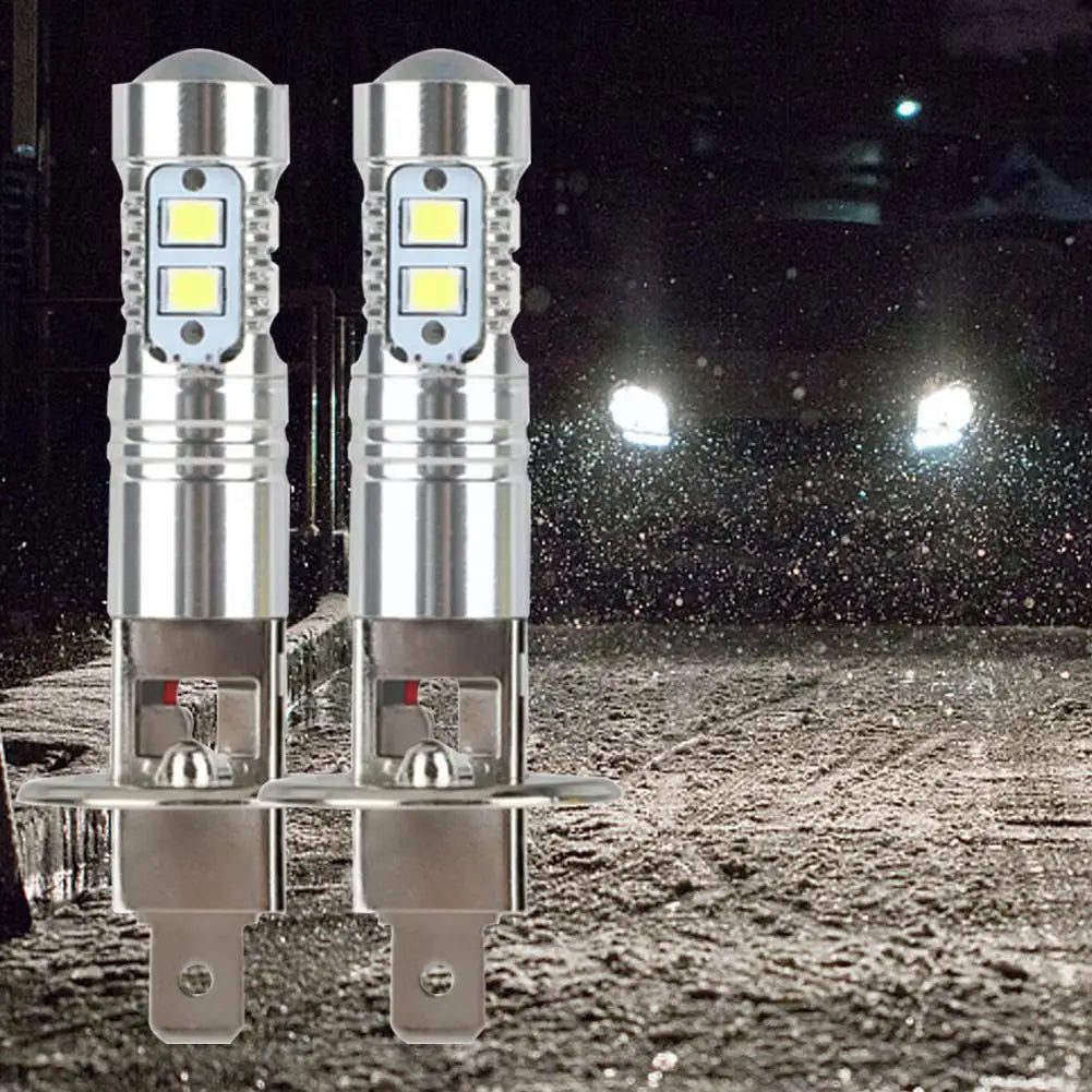 2pcs H1 Led Headlamp Bulb 6000k 100w High Low Beam Bulbs Truck Auto Light Fog Suv Driving White Headlamp Car M5n4