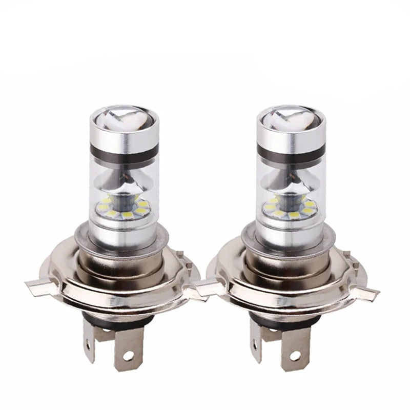 2PCS H4 LED Bulb White Car Motorcycle Headlight High Power 8000K Fog Light Driving Bulb 1800LM Headlight Bulb for Car Truck