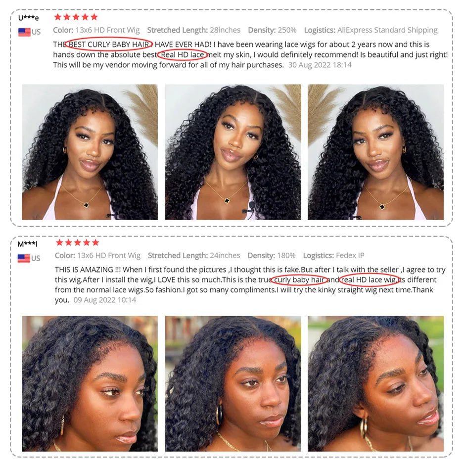 250 Density Afro Kinky Curly Wig 13x6 Hd Frontal 100% Human Hair 4c Edges 13x4 Deep Wave Lace Front Cheap Wigs For Women on sale