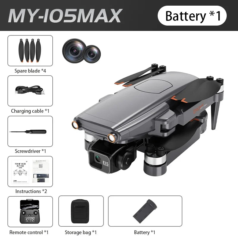2024 New M105 Drone 3-Axis Gimbal 1080P HD Aerial Photography GPS Brushless Obstacle Avoidance Remote Control Dron Toys Gift
