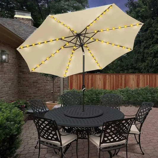 104 LED Solar Umbrella String Light With 8 Modes Waterproof Solar String Lamp For Outdoor Lighting Beach Garden Decoration