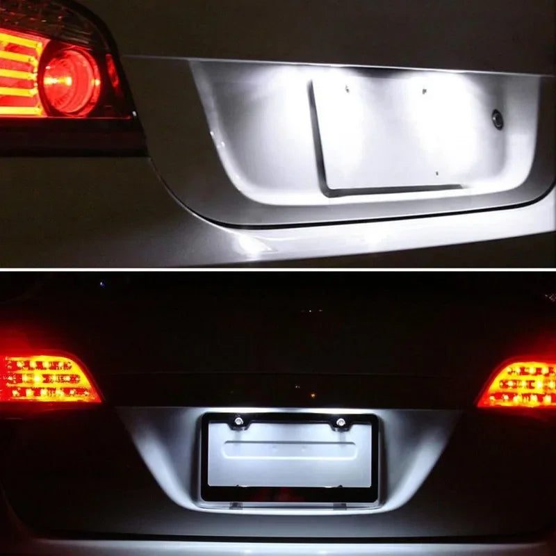 1/2Pcs Car License Plate Lights 6 LED Universal Car Truck Bus Motorcycle Truck License Plate Light Safety Driving Lamp Light 12V