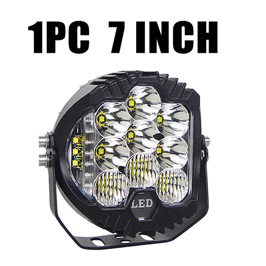 9inch Car LED Work Light Driving Auto Head Lamp Spot Flood 7inch Fog Lamp Waterproof for Off Road Vehicle SUV for Jeep Truck ATV