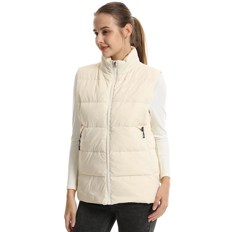15 pcs down Heated vest man women winter thermal heated jacket man Electric heating clothes Waistcoat For Hiking Oversized 8XL