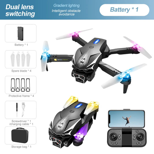 2024 New Cool Lighting LU600 Drone Remote Control Aircraft for Obstacle Avoidance and Optical Flow Aerial Photography Dron Toys